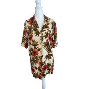 Floral Tropical Short Sleeved Button Up Shirt